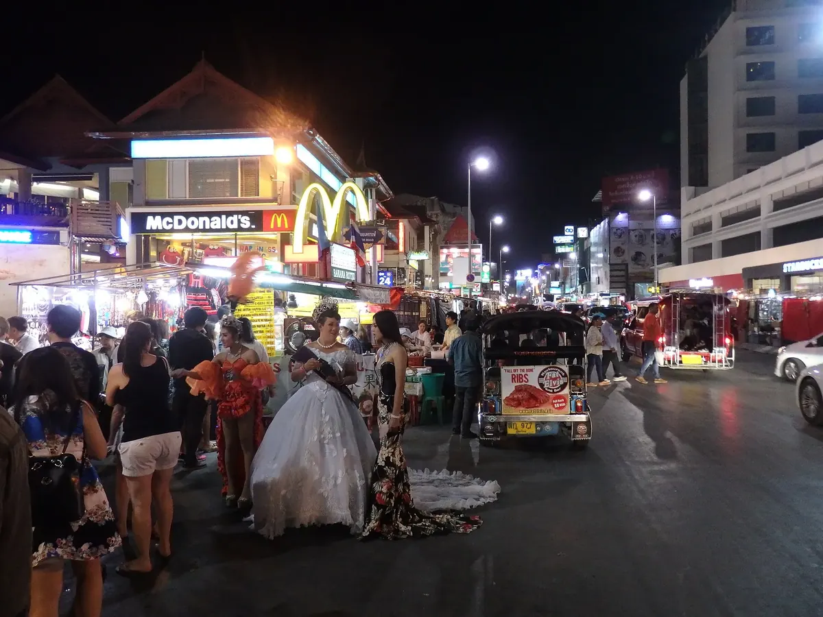 Chang Khlan Road at the Chiang Mai Night Bazaar — the tourist-adjacent catchment with the most expensive condo stock in the audited pull