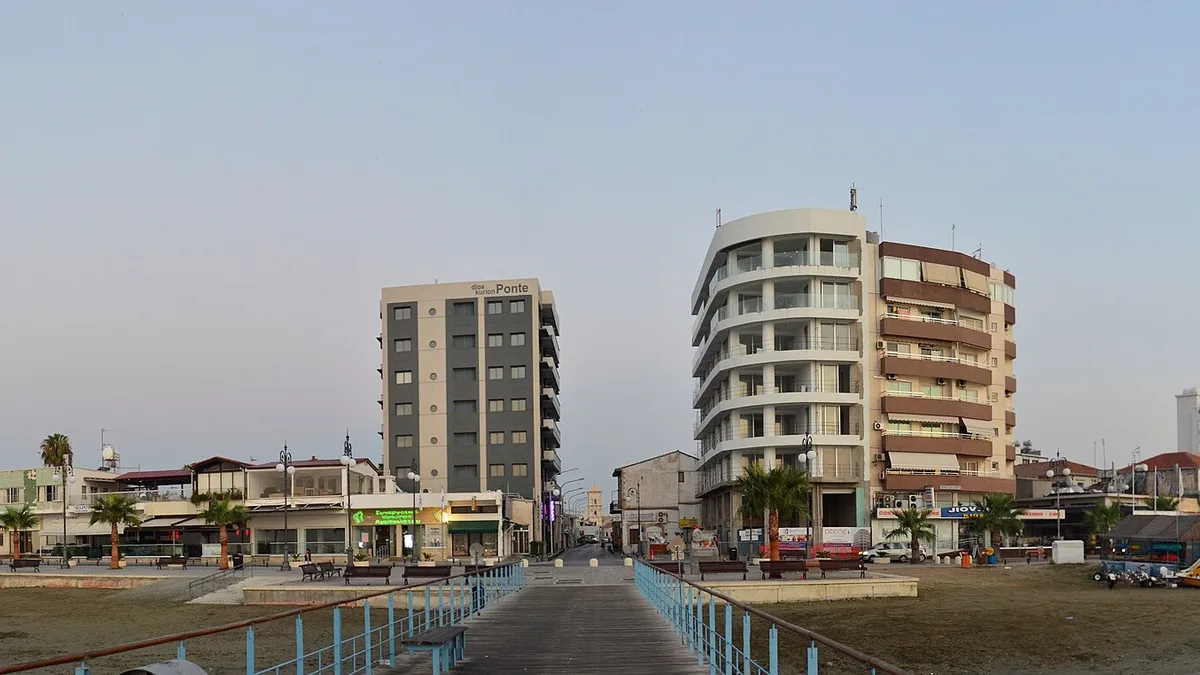 Apartment buildings on the Larnaca seafront: Cyprus charges no annual national property tax