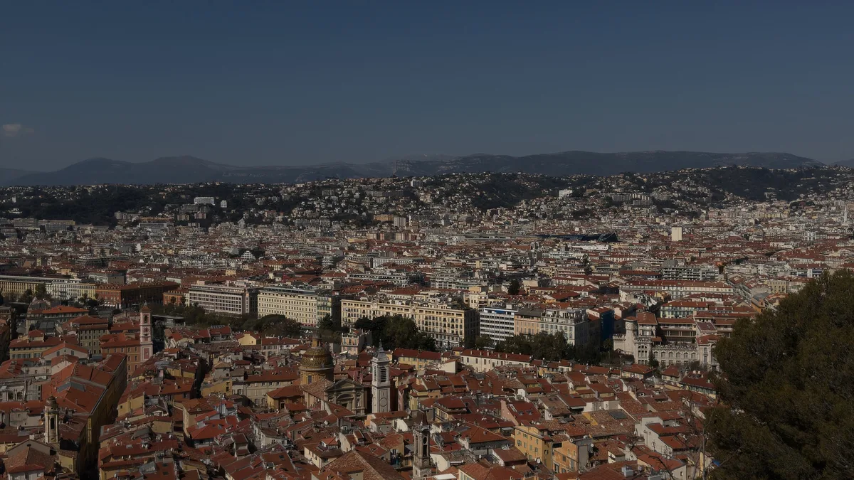Nice's rooftops seen from the Colline du Château, a city with no nationality limit on buying homes