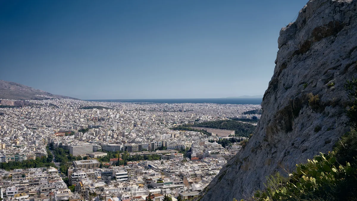 Residential Athens from Mount Lycabettus, where owners pay ENFIA each year