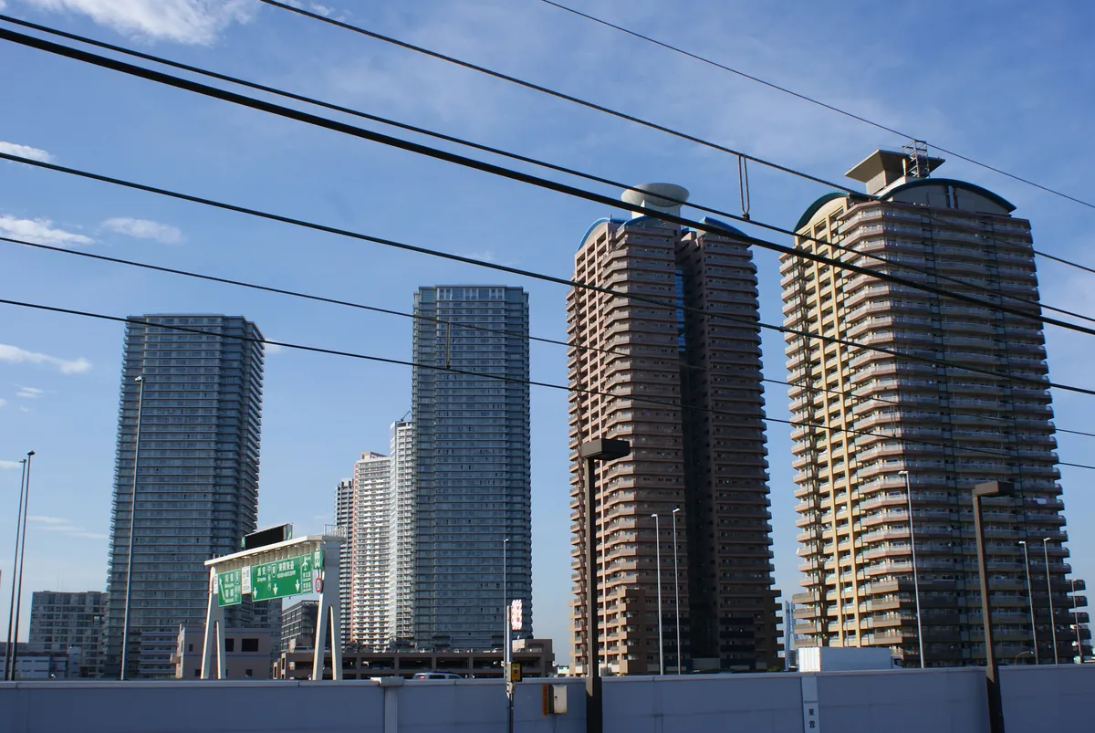 Residential towers in Shinonome, Tokyo: every unit's owner is recorded in Japan's property register