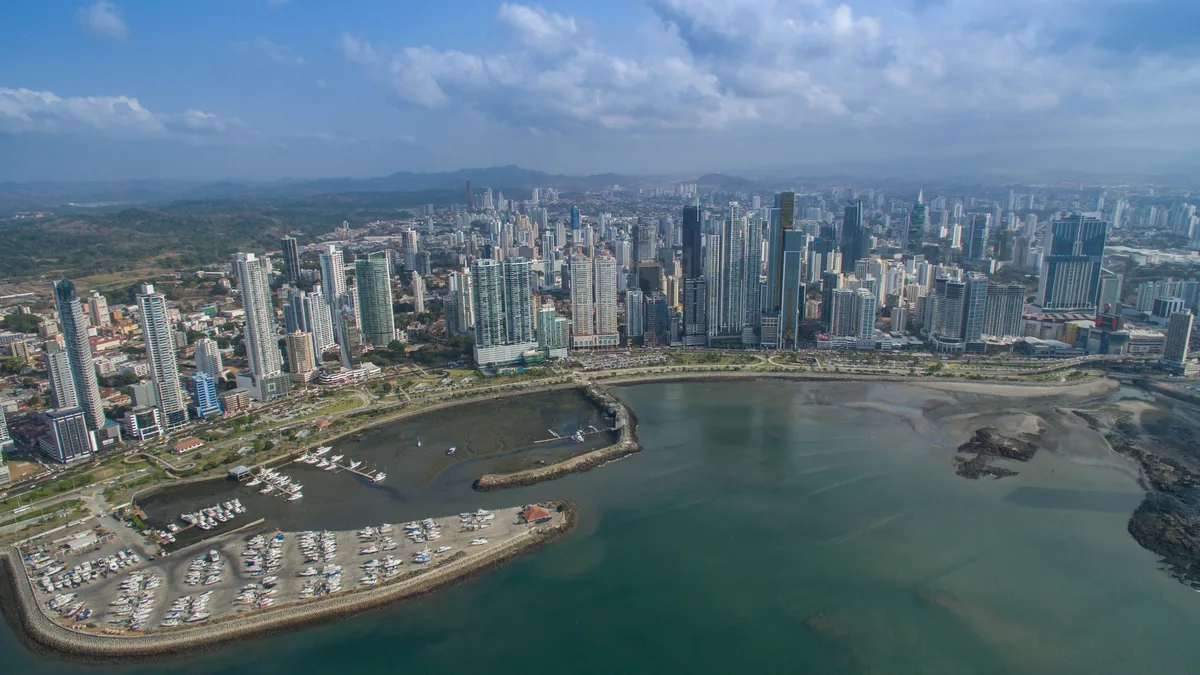 Panama City from the air: the one-off costs of buying property in Panama