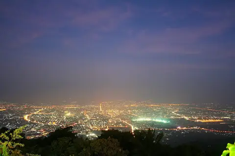 Chiang Mai beneath Doi Suthep — the market mapped in the 1,000+ listing real estate dataset