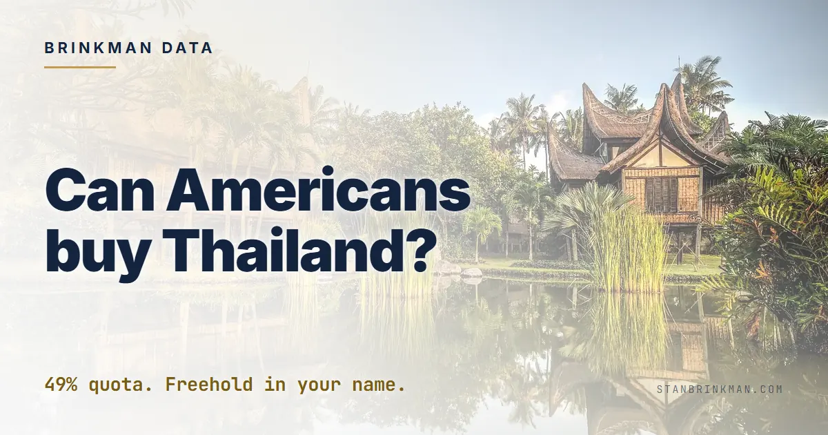 Can Americans Buy Property in Thailand?