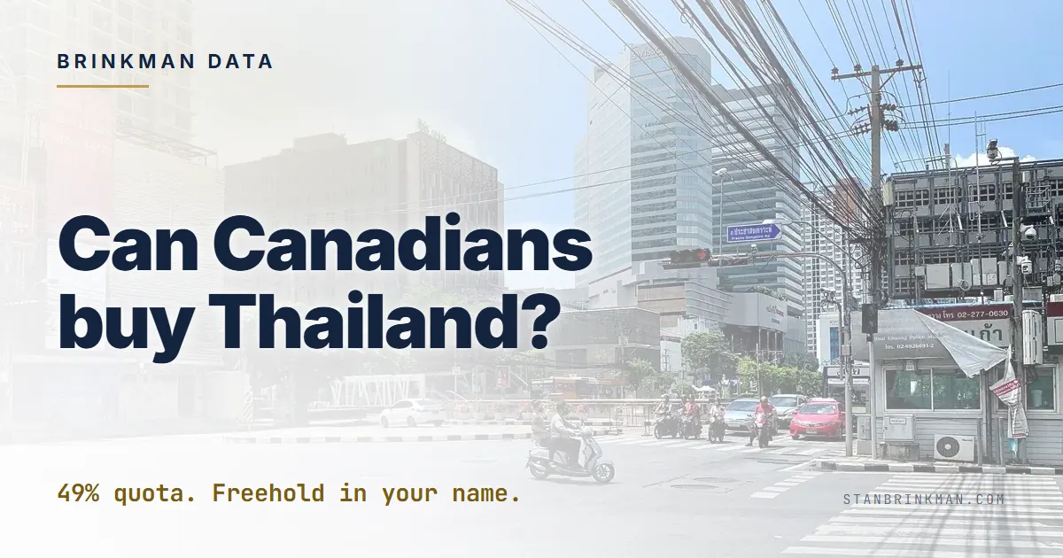 Can Canadians Buy Property in Thailand?