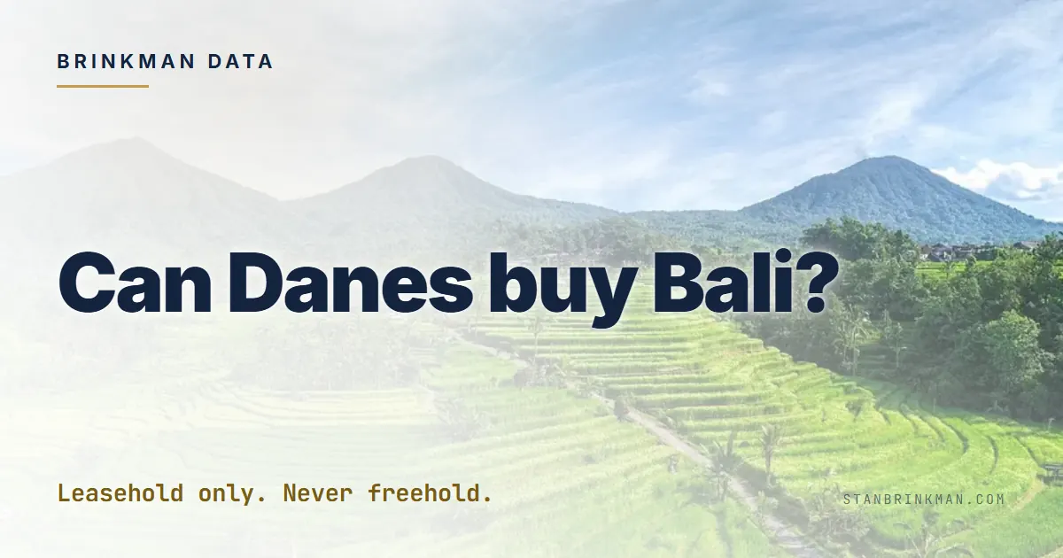 Can Danes Buy Property in Bali?