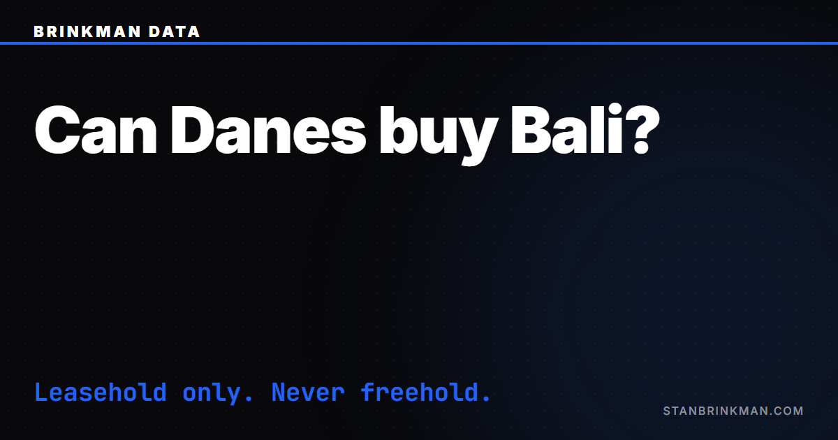 Can Danes Buy Property in Bali?