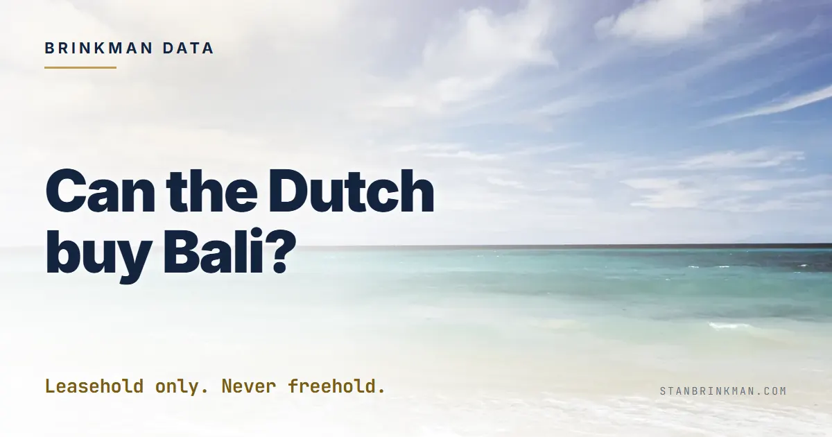 Can the Dutch Buy Property in Bali?