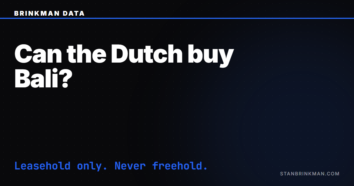 Can the Dutch Buy Property in Bali?