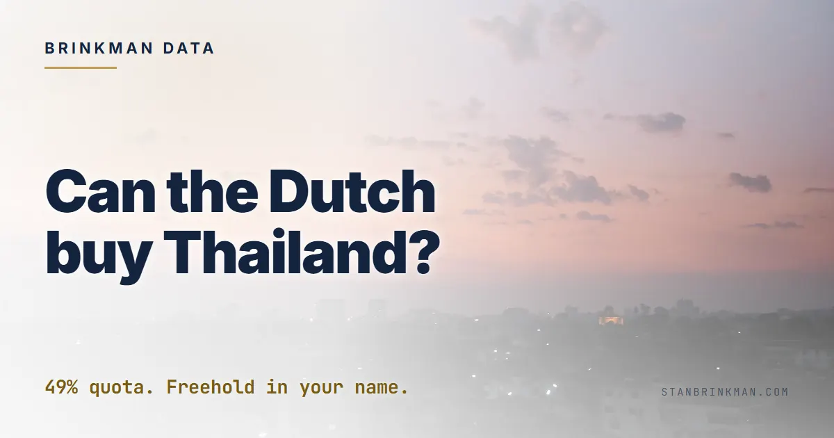 Can the Dutch Buy Property in Thailand?