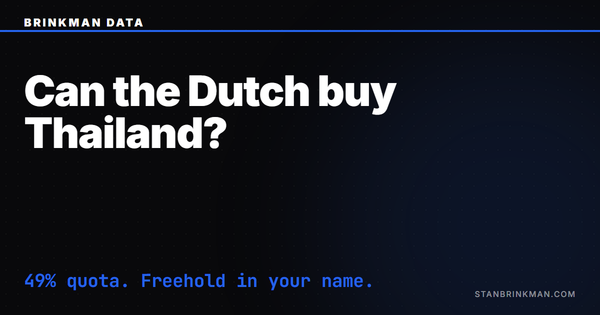 Can the Dutch Buy Property in Thailand?