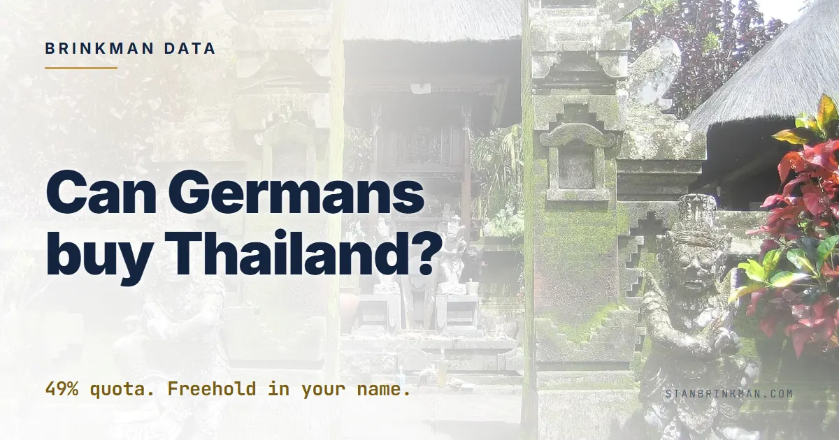 Can Germans Buy Property in Thailand?