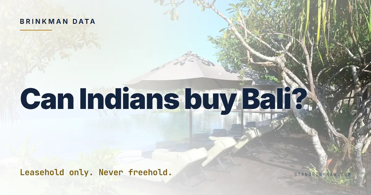 Can Indians Buy Property in Bali?