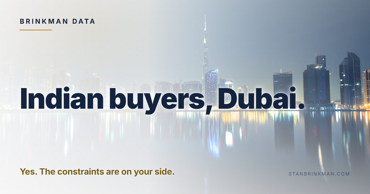 Indians buying in Dubai. Freehold. Then the LRS. Brinkman Data brand card.
