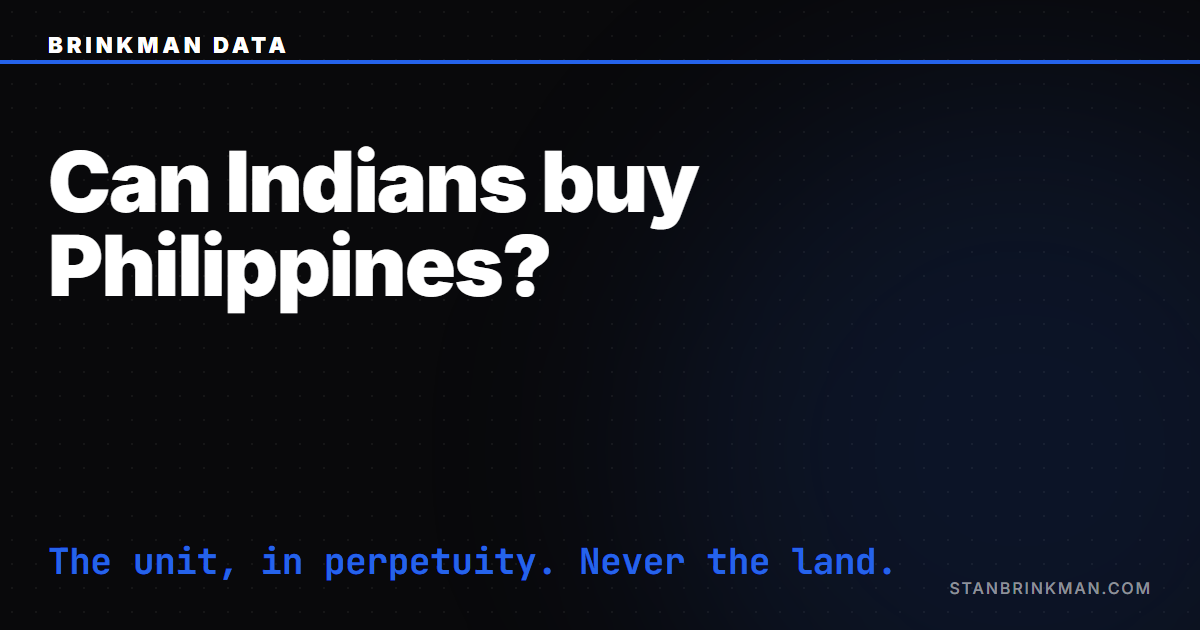 Can Indians Buy Property in the Philippines?