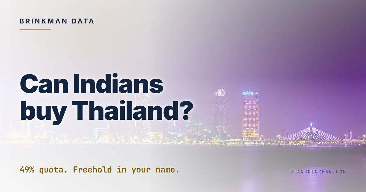 Can Indians Buy Property in Thailand?