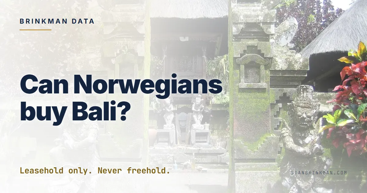 Can Norwegians Buy Property in Bali?