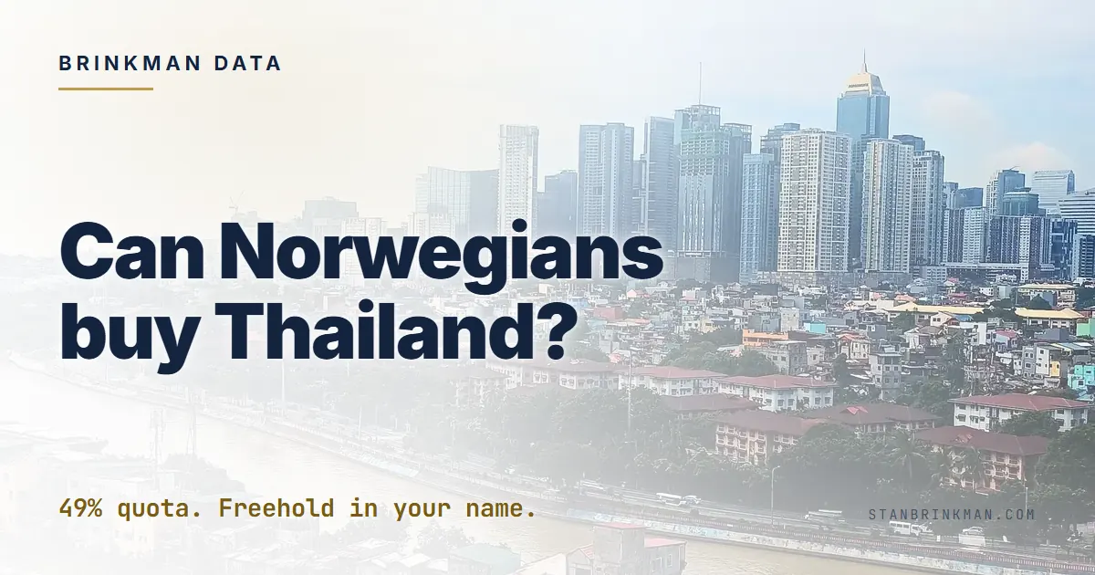Can Norwegians Buy Property in Thailand?