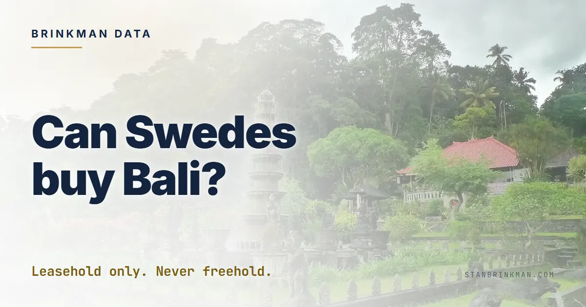 Can Swedes Buy Property in Bali?