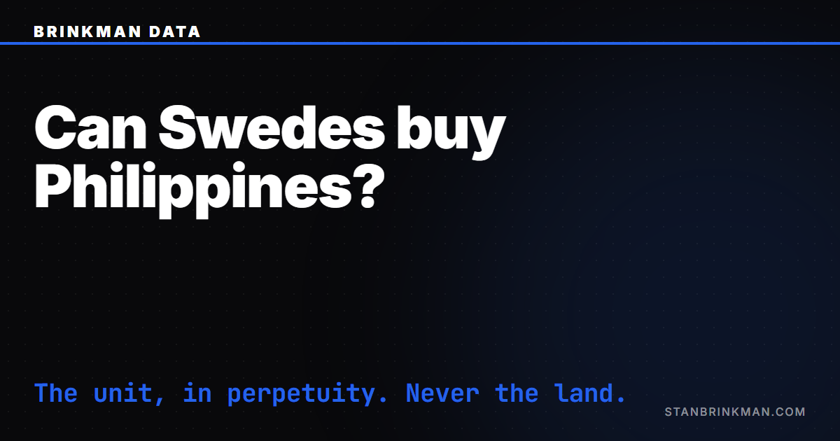 Can Swedes Buy Property in the Philippines?