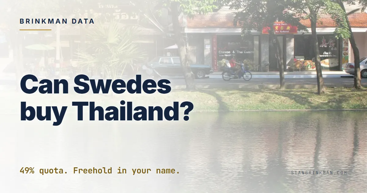 Can Swedes Buy Property in Thailand?