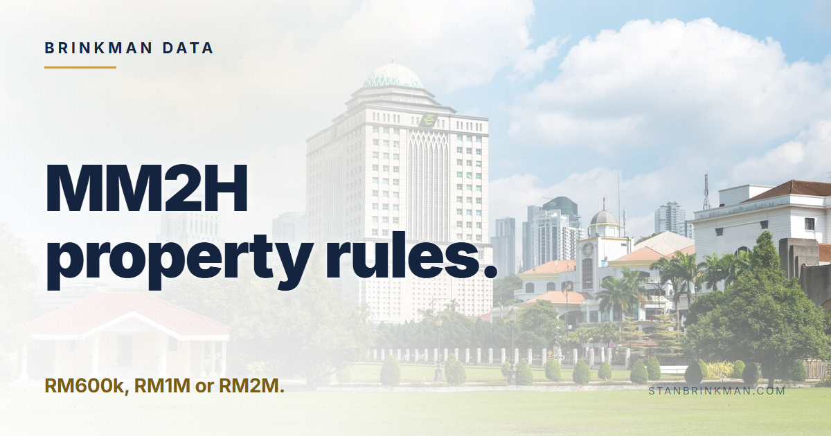 MM2H property rules. RM600k, RM1M or RM2M. Brinkman Data brand card.