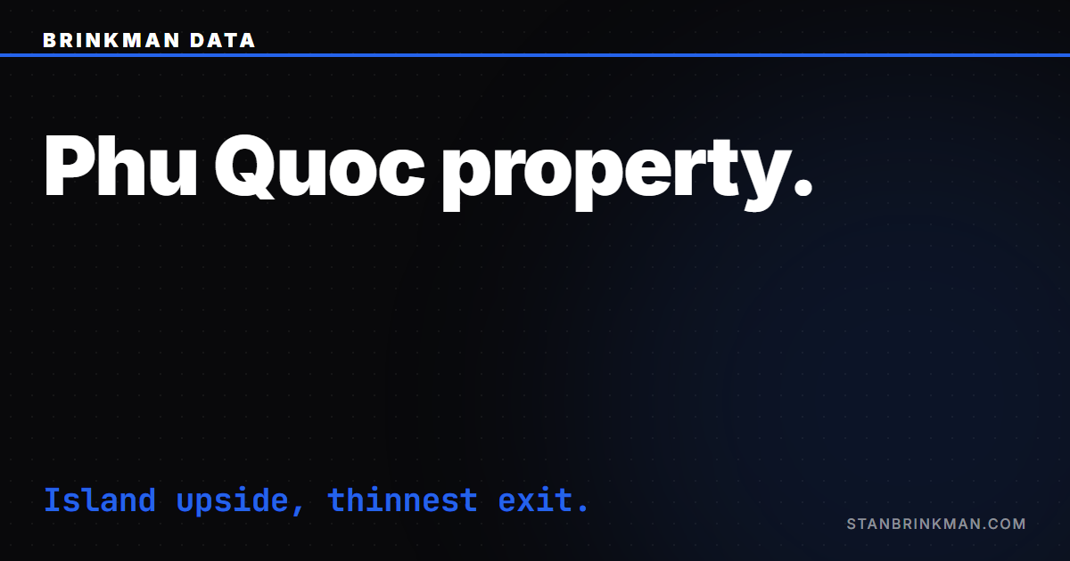 Phu Quoc Property — The Speculative Island Liquidity Trap. Brinkman Data SEO brand card.