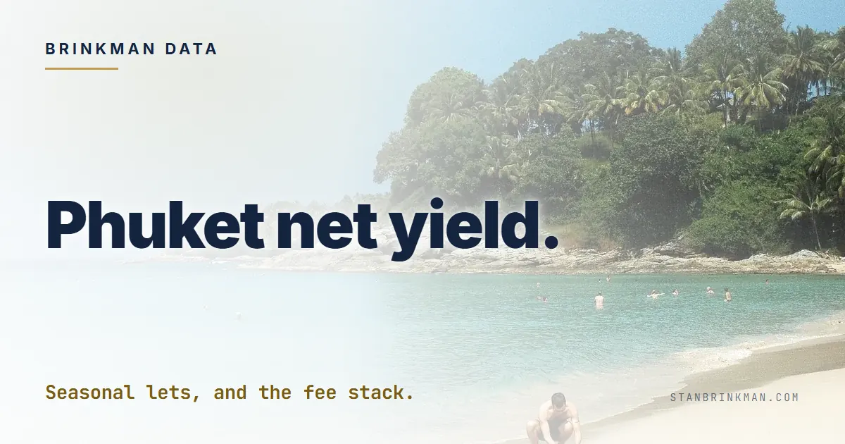 Phuket Rental Yield: What Survives the Season, the Fee Stack and the Exit