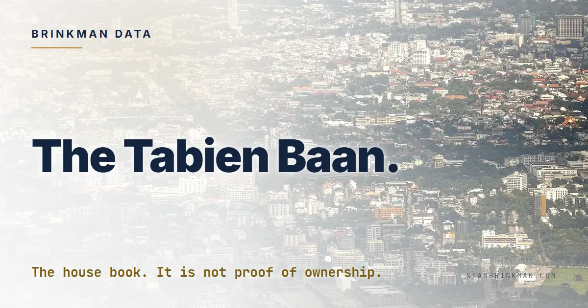 The Tabien Baan Explained: The Book That Is Not Your Title Deed