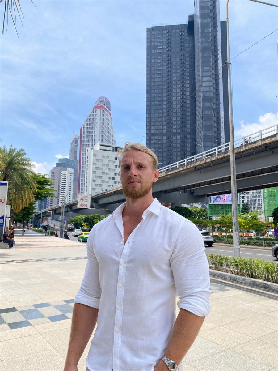 Stan Brinkman, founder of Brinkman Data Analytics, on the street in Bangkok